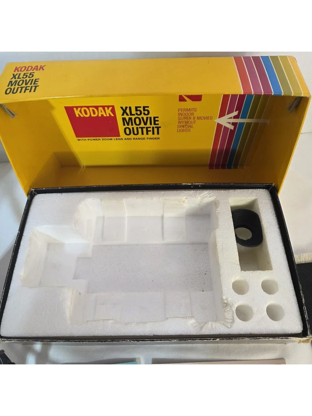 Vtg Kodak XL55 Super 8 Movie Camera w/ Box & Manual – Powers On, Needs Serviced